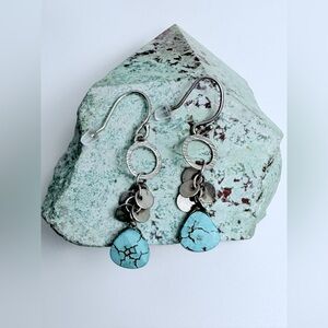 Silpada Vintage Sterling FRESH GLOW Howlite Earrings